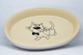 Oválna keramická miska s mačkou biela-béžová 120ml/17x11 cm, Nobby