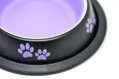 Protišmyková plytká nerezová miska Dark color fialová 235ml/15,5 cm, Nobleza