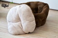 Vysoký plyšový pelech Donut hnedý 38 x 35,5 x 20 cm, Tommi