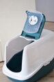 Kryté WC s dvierkami a filtrom NESTOR lesná zelená/biela 56x39x38,5 cm, Savic