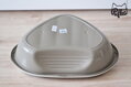 Rohové WC s okrajom pre mačky Shuttle corner béžové 49x40x17,5 cm, Georplast