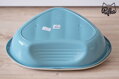Rohové WC s okrajom pre mačky Shuttle corner modré 49x40x17,5 cm, Georplast
