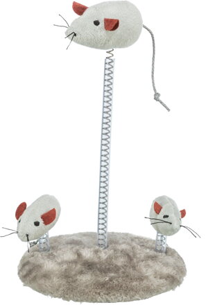 Myšia rodinka na pružine sivá 22cm, Trixie