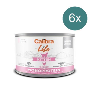 Konzerva Life Kitten kuracie 200 g x 6, Calibra