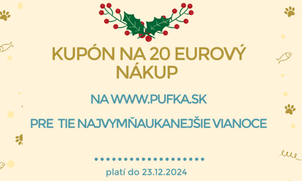 Vianočná poukážka na nákup za 20 eur v Pufka