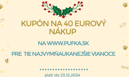 Vianočná poukážka na nákup za 40 eur v Pufka