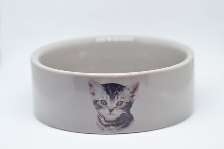 Keramická miska pre mačku sivá Cute 0,25l/12x4,5 cm, Nobby