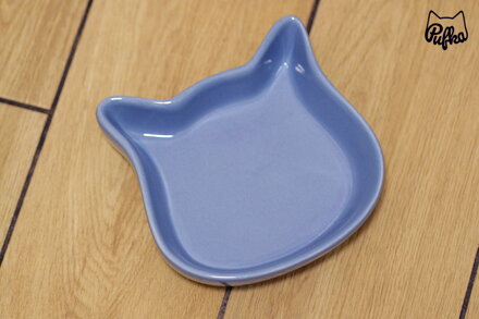 Nízka keramická miska v tvare mačacej hlavy modrá 0,25 l/12 cm, Trixie