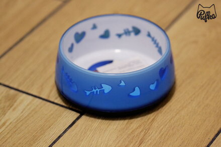 Ťažká plastová miska Lovely cat modrá 0,3 l/12 cm, Trixie