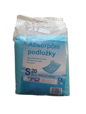 Absorpčné podložky na moč S 60 x 40cm/ 20ks, Black Storm