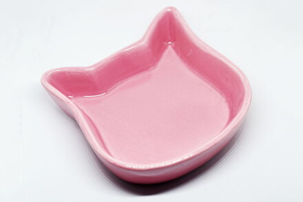 Nízka keramická miska v tvare mačacej hlavy ružová 0,25 l/12 cm, Trixie