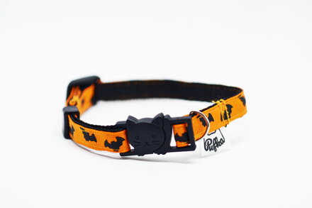 Halloweenska limitka - Obojok pre mačku Netopiere 19-29cm, Pufka
