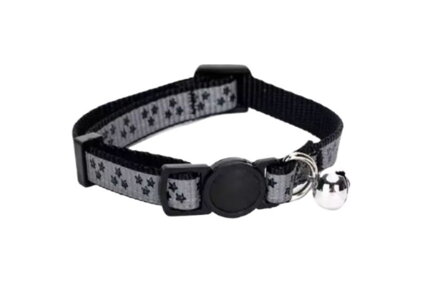 Reflexný obojok pre mačky s hviezdičkami čierny, Nobleza