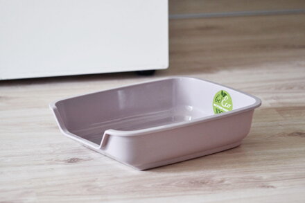 WC s výrezom z recyklovaneho plastu pre mačiatka NUNO sivobéžová 28x 9 x 36 cm, Trixie