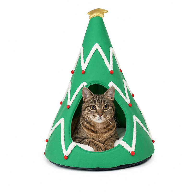 Vianočný stromček pre mačky zelená 43 x 43 x 70 cm, DUVO plus