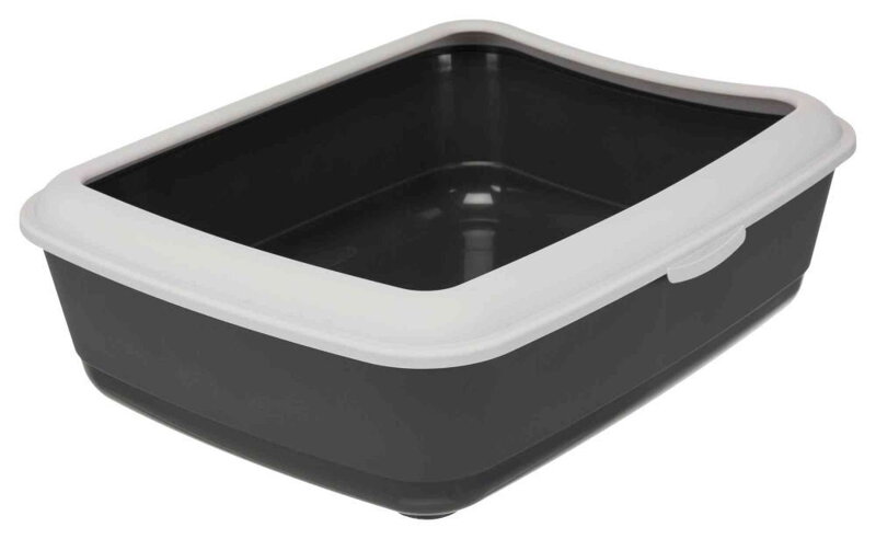 Mačacia toaleta s okrajom CLASSIC tmavosivá 37x15x47cm, Trixie Mačacia toaleta s okrajom CLASSIC tmavosivá 37x15x47cm, Trixie